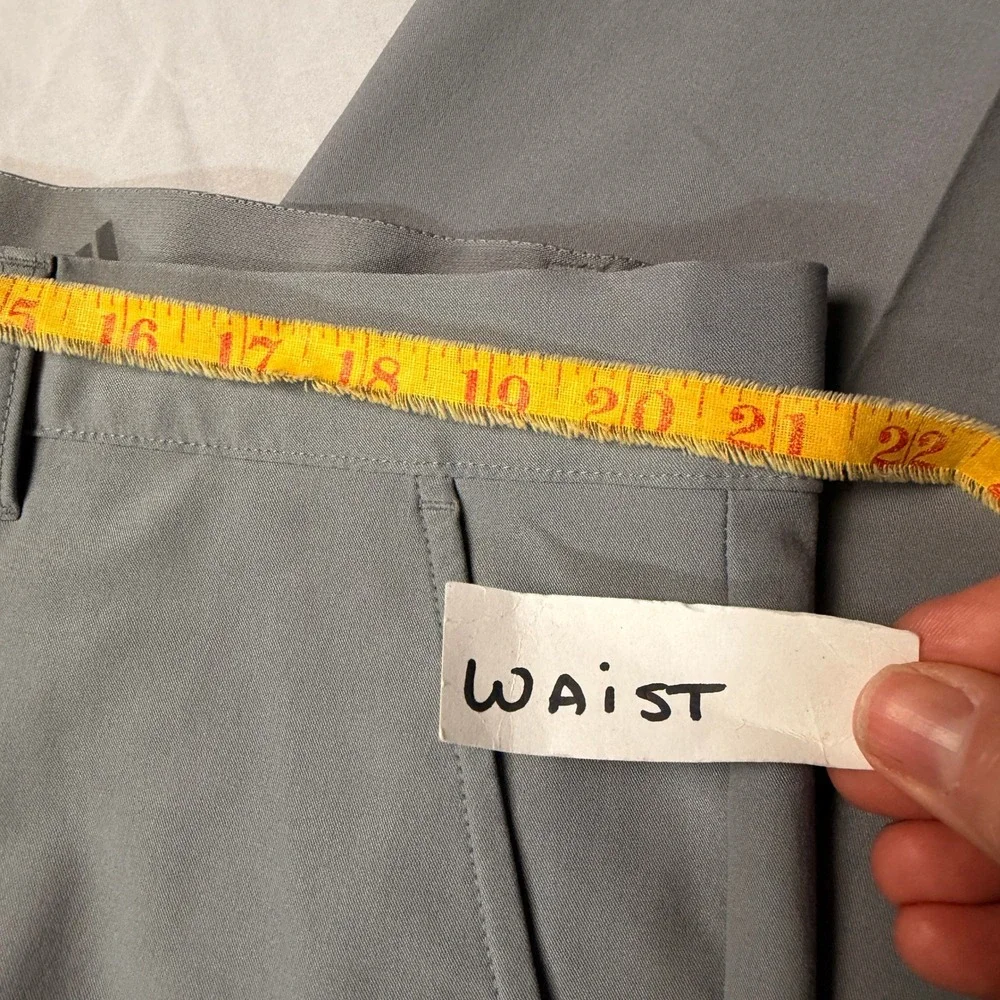 Adidas Golf Pants Mens 40x32 Gray Flat Front‎ Straight Fit Performance Stretch